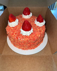 Strawberry Shortcake Crunch Cake